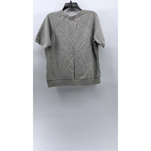 STUDIO COLLECTION BY DAVID LERNER Women's Gray Smiley Short Sleeve Top SZ M - Picture 2 of 9